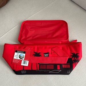 TRADER JOES RED MINI INSULATED COOLER BAG NWT
